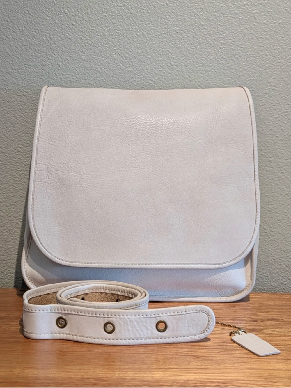 Coach HTF White Knapsac Metal Tag Pre-Creed Bonnie Cashin - Style 9030 - Picture 15 of 16